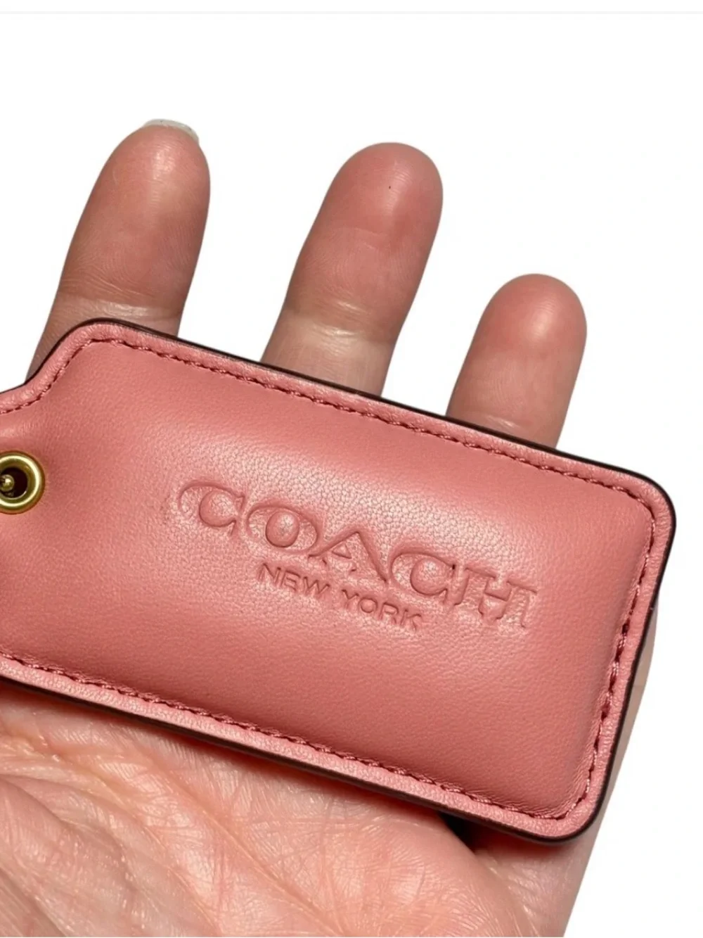Sold tabby Coral Pink Leather Shoulder Crossbody Bag